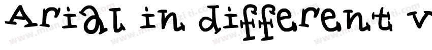 Arial in different variants字体转换